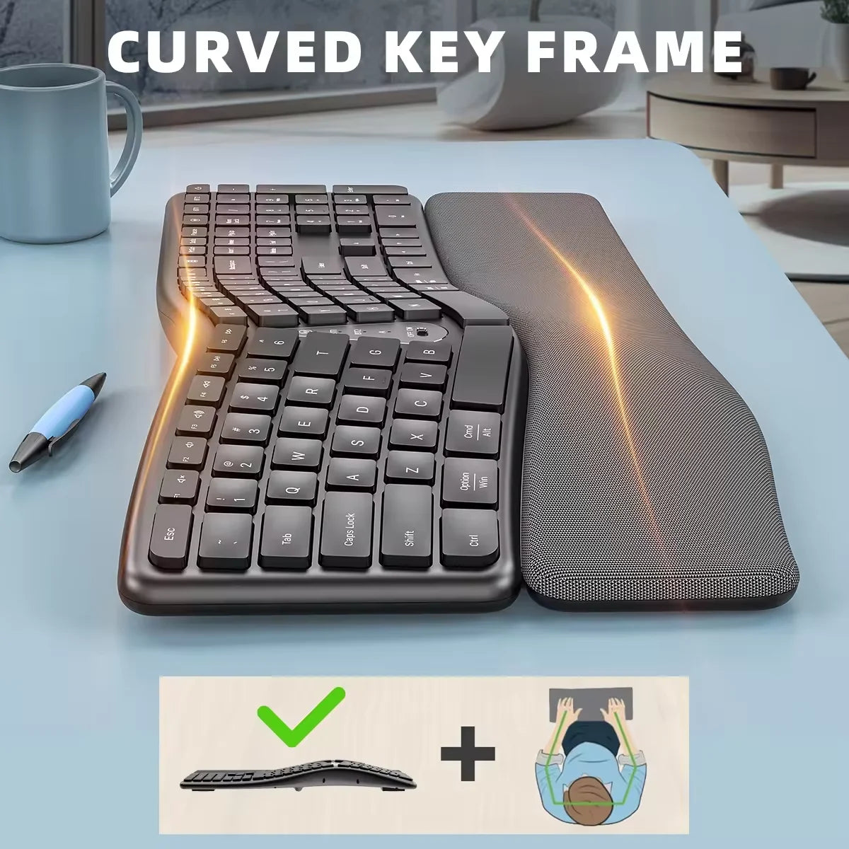 Novyra CurveType Ergonomic Keyboard